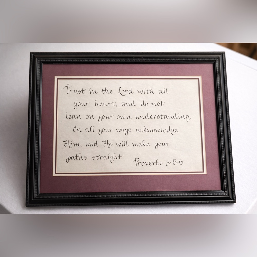 Framed Bible Verse Proverbs 3:5-6 Wall Art
